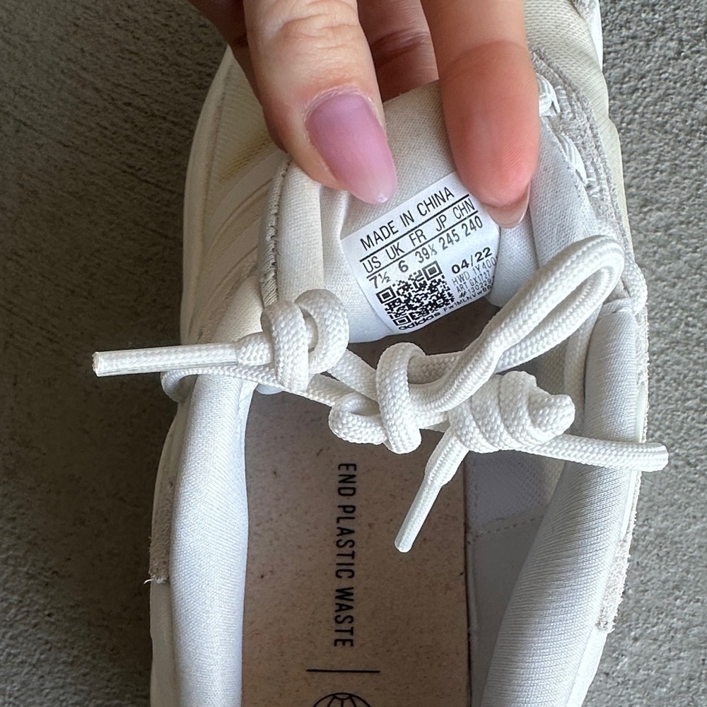 Adidas Cream and White Athletic Shoes - Picture 6 of 8